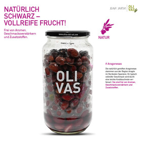 OLIVAS Aragonesas - Natürlich schwarz - Vollreife Frucht! 600g ATG