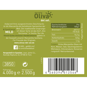 OLIVAS Sevillanas 2.500 g (Gallone) - Milde Manzanilla Oliven aus Sevilla - das Original