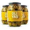 3er Set OLIVAS Gordal - spanische XXL-Riesenoliven *ohne Kern* - die Dicken im Jumbo-Format - 3 x 600g ATG