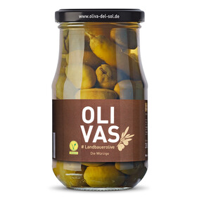 6er Set OLIVAS Landbauerolive - angeschnittene Oliven mit Fenchel - das Naturprodukt