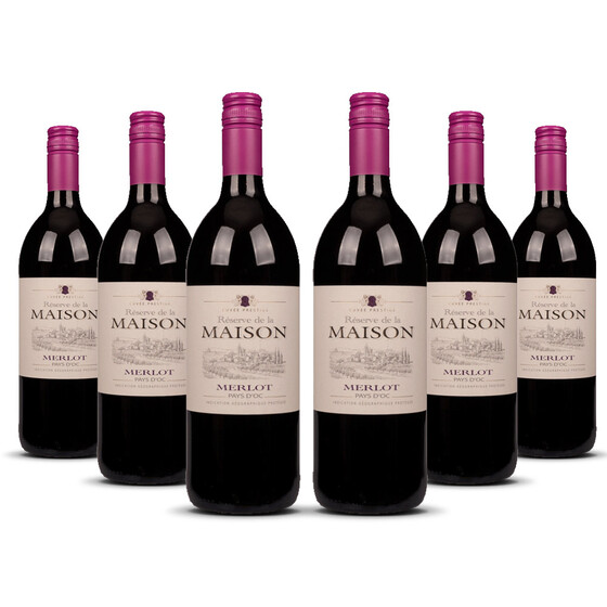 Réserve de la Maison Merlot Vin de Pays d'Oc LTR 2022er Süd-Frankreic, 5,39  €