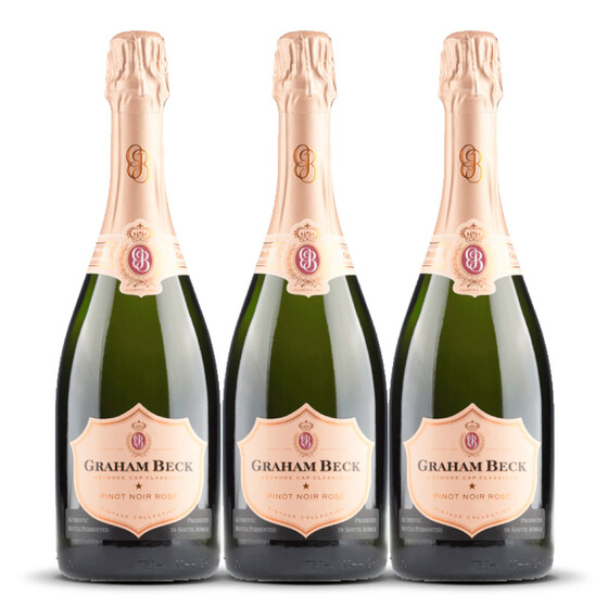 Graham Beck MCC Pinot Noir Rosé Vintage 2018er Robertson (3 x 0,75l)