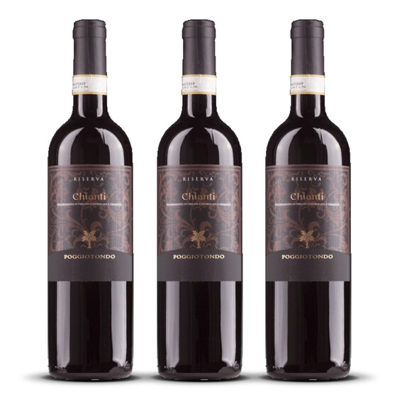 Poggiotondo Chianti Riserva DOCG (bio) 2019er Toskana (3 x 0,75l)