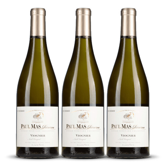 Paul Mas Estate Viognier Réserve Single Vineyard Collection 2023er Süd-Frankreich (3 x 0,75l)