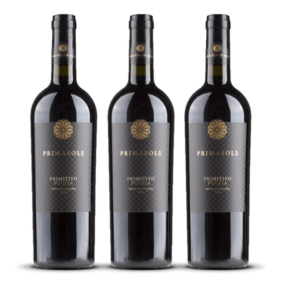 Cielo Primasole Primitivo Puglia IGT 2022er Apulien (3 x 0,75l)