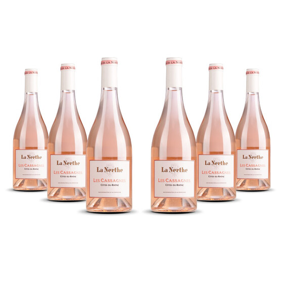 La Nerthe Rhone Les Cassagnes Rosé (bio) 2023er Côtes du Rhône (6 x 0,75l)