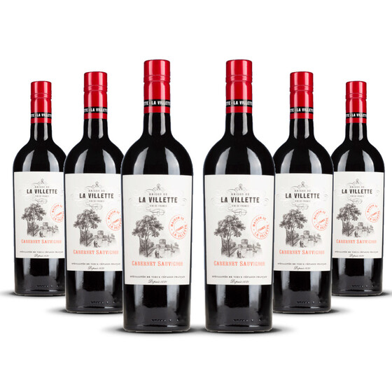 La Villette Cabernet Sauvignon VdF 2022er Süd-Frankreich (6 x 0,75l)