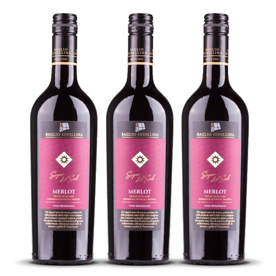 Sogno del Sud Merlot (bio) 2023er Sizilien (3 x 0,75l)