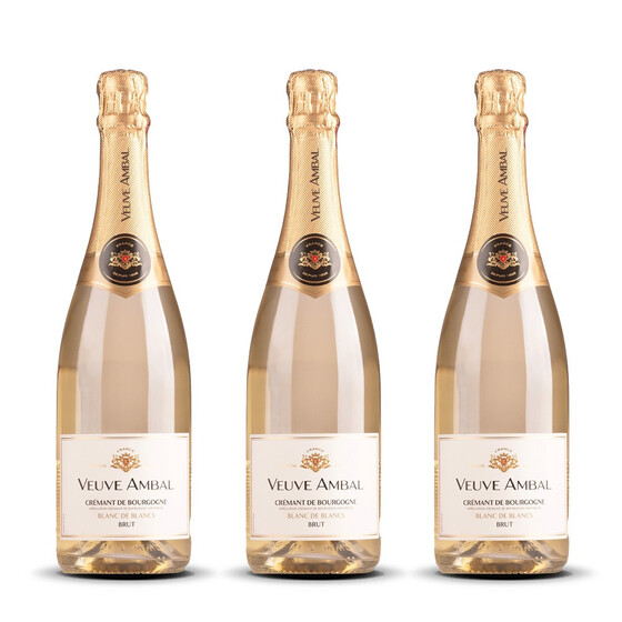 Veuve Ambal Cremant de Bourgogne Blanc de Blancs Brut Burgund (3 x 0,75l)