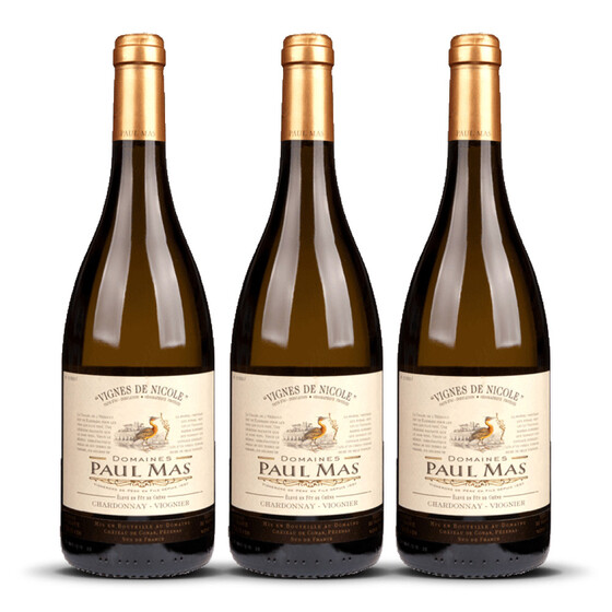 Paul Mas Vignes de Nicole Chardonnay / Viognier 2023er Süd-Frankreich (3 x 0,75l)