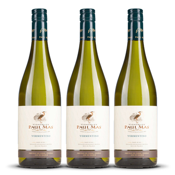 Paul Mas Classique Vermentino 2023er Sï¿½d-Frankreich (3 x 0,75l)