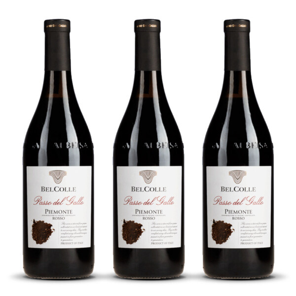 Bel Colle Piemonte Rosso Passo del Gallo 2023er Piemont (3 x 0,75l)