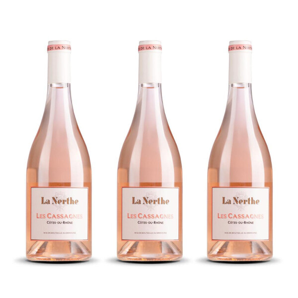 La Nerthe Rhone Les Cassagnes Rosé (bio) 2024er Côtes du Rhône (3 x 0,75l)