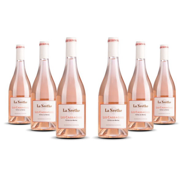 La Nerthe Rhone Les Cassagnes Rosé (bio) 2024er Côtes du Rhône (6 x 0,75l)