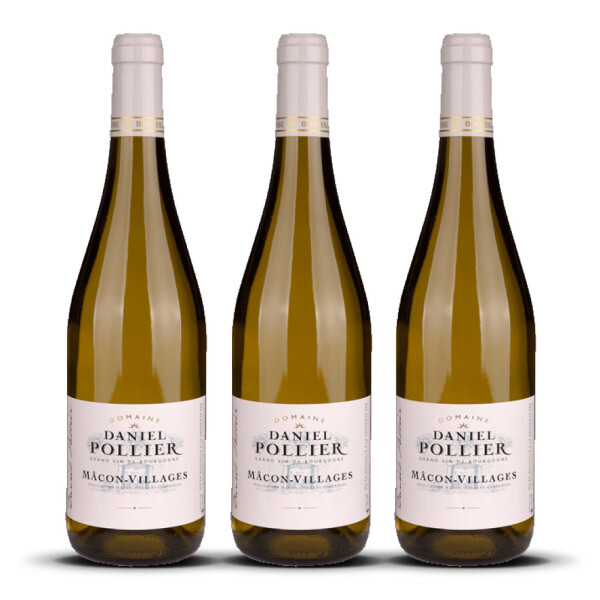 Domaine Pollier Mâcon Villages Blanc 2023er Burgund (3 x 0,75l)
