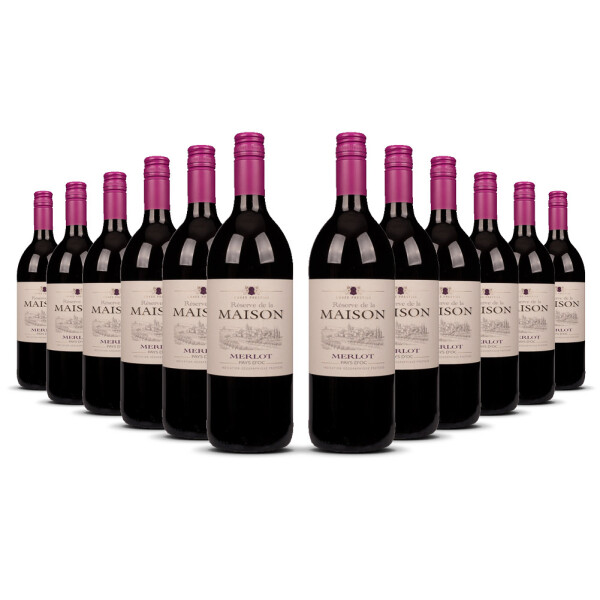 Réserve de la Maison Merlot Vin de Pays dOc LTR 2024er Süd-Frankreich (12 x 1l)