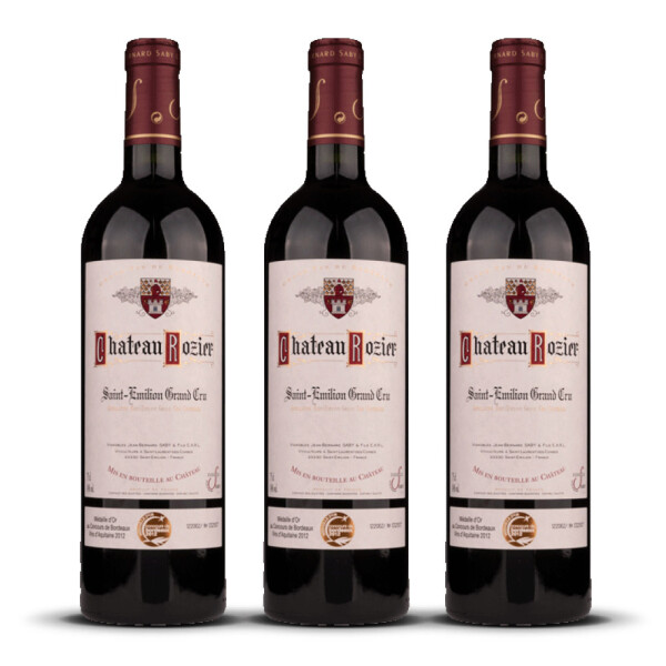 Château Rozier Saint Emilion Grand Cru 2022er Bordeaux (3 x 0,75l)