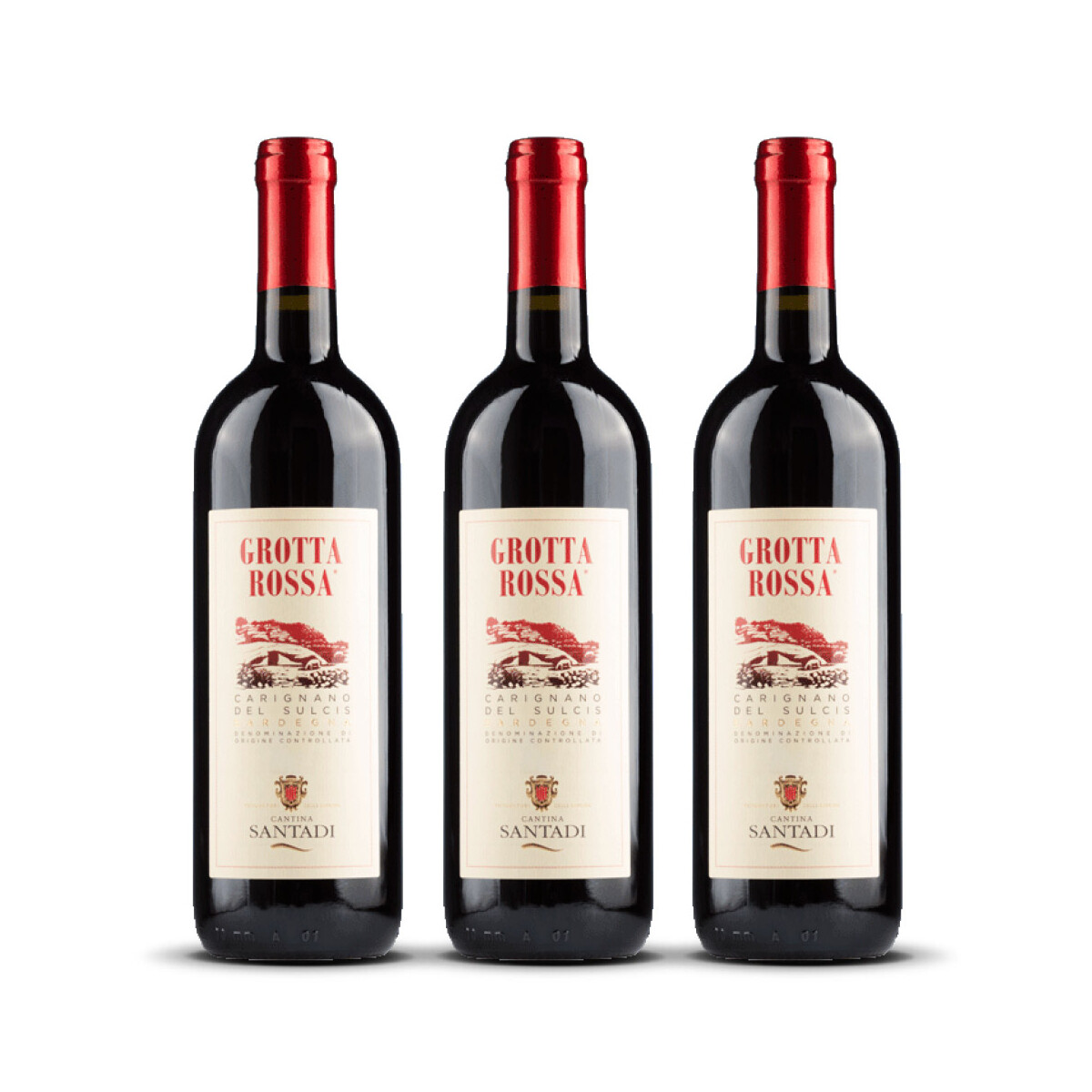 Santadi Grotta Rossa Carignano 2023er Sardinien (3 x 0,75l)