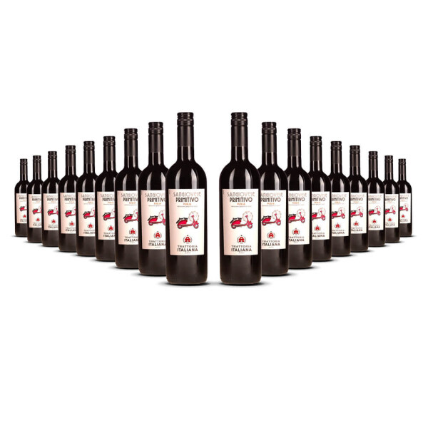 Trattoria Sangiovese / Primitivo IGT Puglia 2024er Apulien (18 x 0,75l)