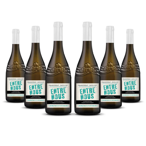 Entre Nous Pays dOc Chardonnay 2024er Süd-Frankreich (6 x 0,75l)