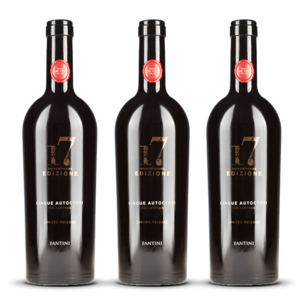 Edizione Cinque Autoctoni Vino Rosso Limited Release 2023er Apulien (3 x 0,75l)