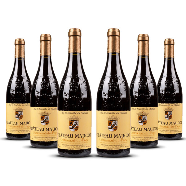 Château Maucoil Châteauneuf-du-Pape Rouge (bio) 2022er Côtes du Rhône (6 x 0,75l)