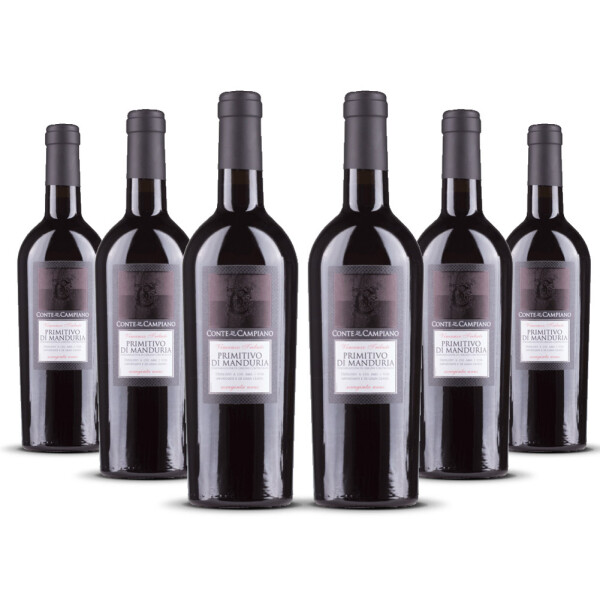Conte di Campiano Primitivo Manduria 2023er Apulien (6 x 0,75l)