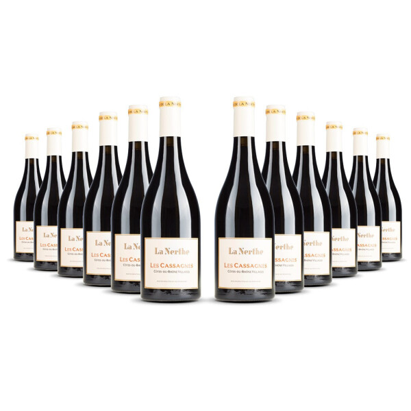 La Nerthe Les Cassagnes Rhône Villages Rouge (bio) 2023er Côtes du Rhône (12 x 0,75l)