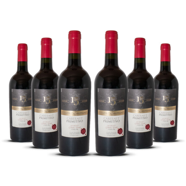 Conte di Campiano Cabernet Sauvignon / Primitivo 2024er Apulien (6 x 0,75l)