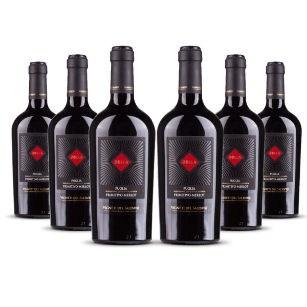 Zolla Primitivo / Merlot 2024er Apulien (6 x 0,75l)