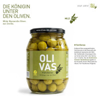 3er Set * OLIVAS Sevillanas - Milde Manzanilla Oliven aus Sevilla - das Original - 600g ATG