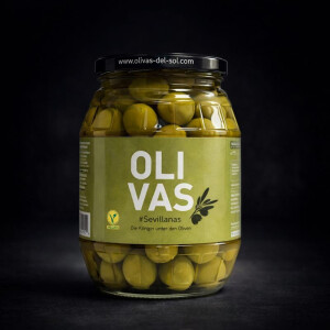 15er Set * OLIVAS Sevillanas - Milde Manzanilla Oliven aus Sevilla - das Original - 600g ATG