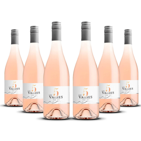 Les 5 Vallées Rosé VdF 2025er Süd-Frankreich (6 x 0,75l)