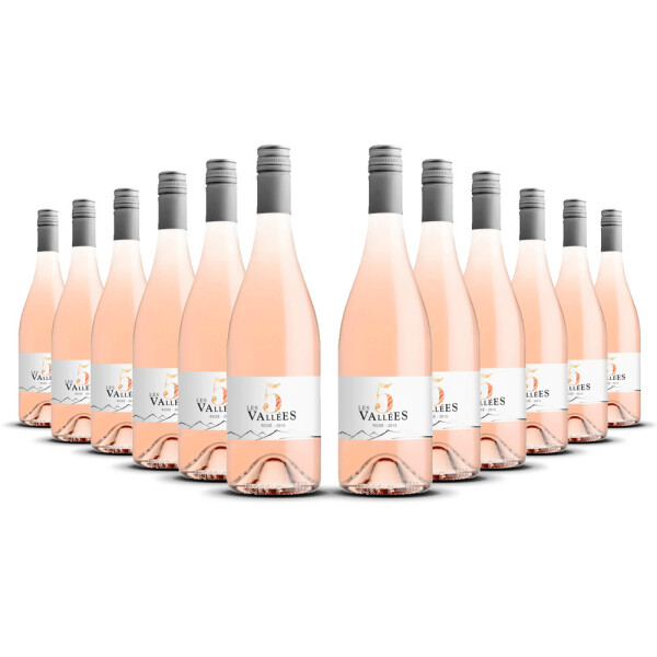 Les 5 Vallées Rosé VdF 2025er Süd-Frankreich (12 x 0,75l)