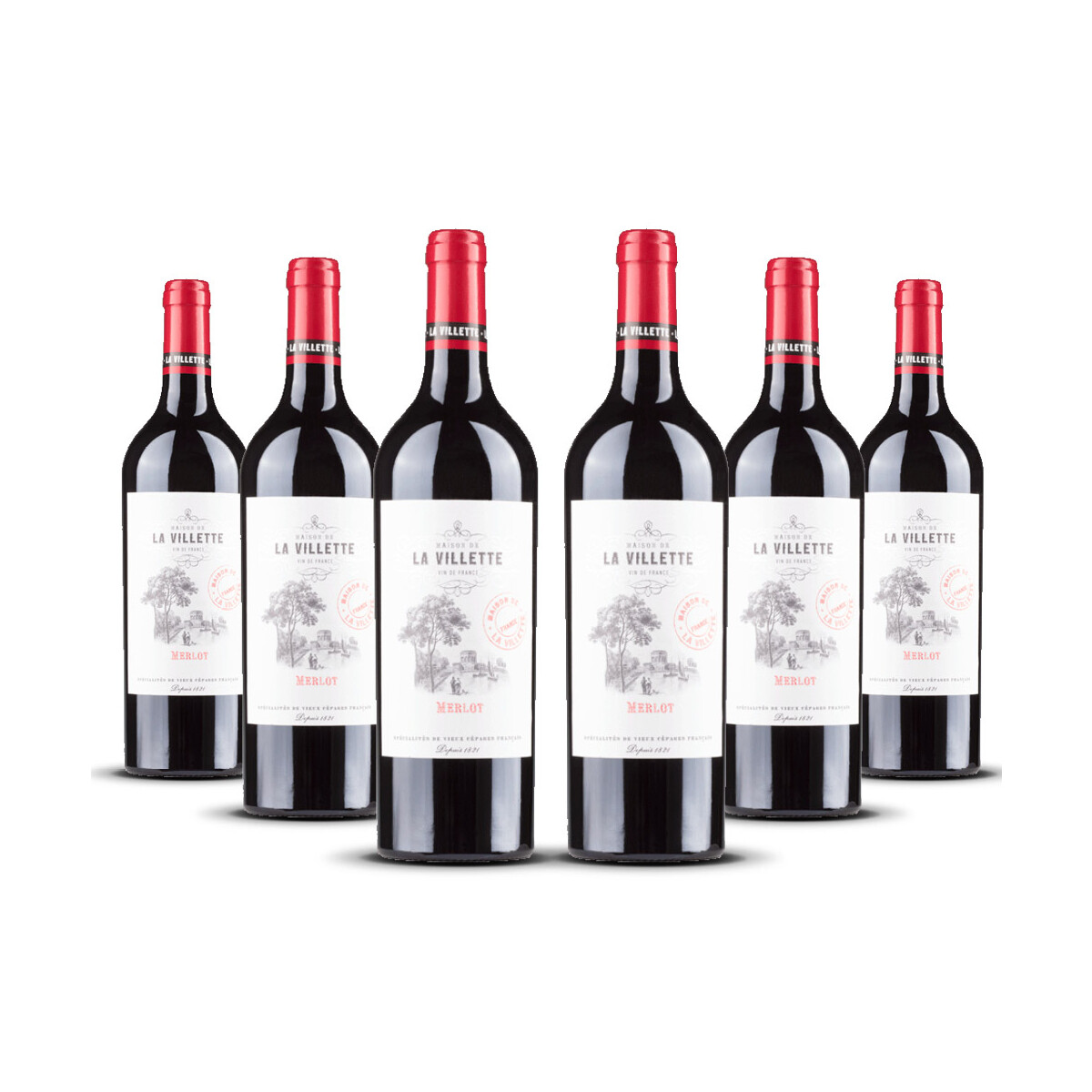 La Villette Merlot VdF 2024er Süd-Frankreich (6 x...