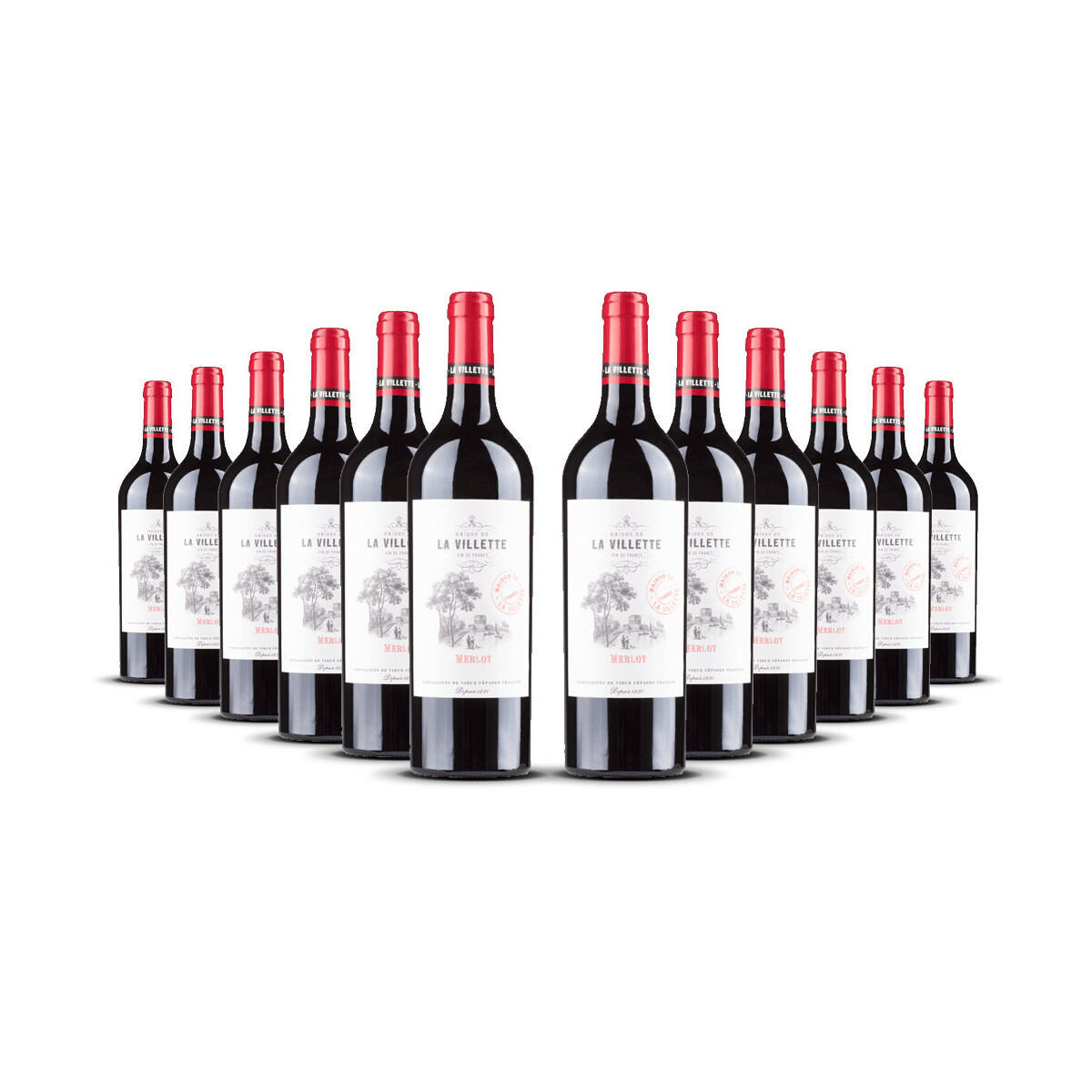 La Villette Merlot VdF 2024er Süd-Frankreich (12 x...