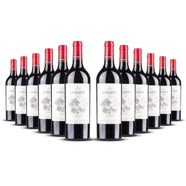 La Villette Merlot VdF 2024er Süd-Frankreich (12 x 0,75l)