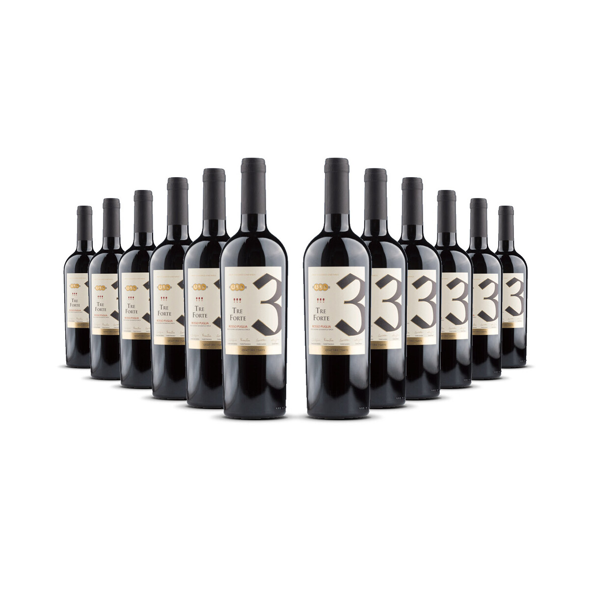 Quattro Conti Tre Forte Rosso Puglia 2025er Apulien (12 x...
