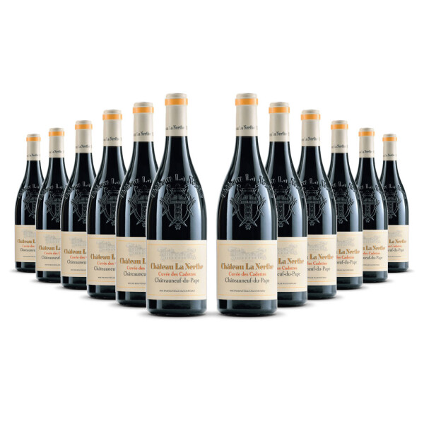Château La Nerthe Châteauneuf Cuvee des Cadettes 2019er Côtes du Rhône (12 x 0,75l)