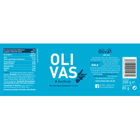 OLIVAS Anchoas - Oliven der Handelsklasse Extra mit wurziger Sardellencrüme - 80g ATG