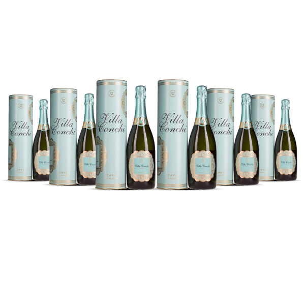 Villa Conchi Brut Seleccion ( Metal gift tube ) Penedès (6 x 0,75l)