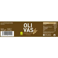 OLIVAS Landbauerolive - angeschnittene Oliven mit Fenchel - das Naturprodukt - 220g ATG